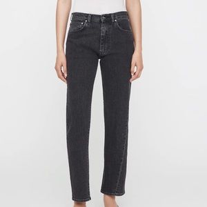 NWOT Toteme dark grey wash twisted seam denim
